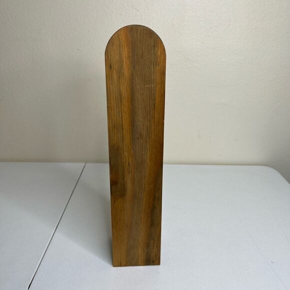 Vintage Wood Pig Tea Bag Dispenser Holder Hinged Latch Country Kitchen 16.5 Inch - Picture 5 of 15